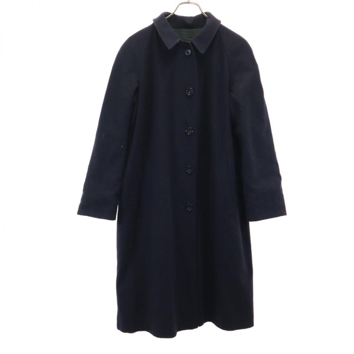 

AMADEUS 90s Old Reversible wool blend Stainless collar coat Navy x khaki Women Used