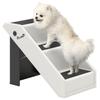 Dog Stairs 3 Steps 36.5 Cm High Pet Stairs for Small Dogs Foldable for Bed, Sofa, Couch Car Cream White