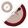 Red Attractive Black Plaid Christmas Tree Skirt For Car Holiday Celebrations 120cm
