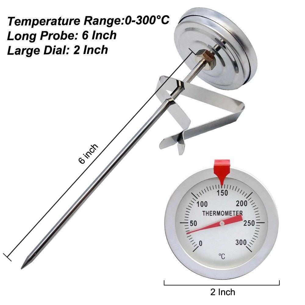 Stainless Steel Frying Oil Fryer Thermometer Fried Long Handle Deep Fry Kitchen Tools Household Supplies Gadgets