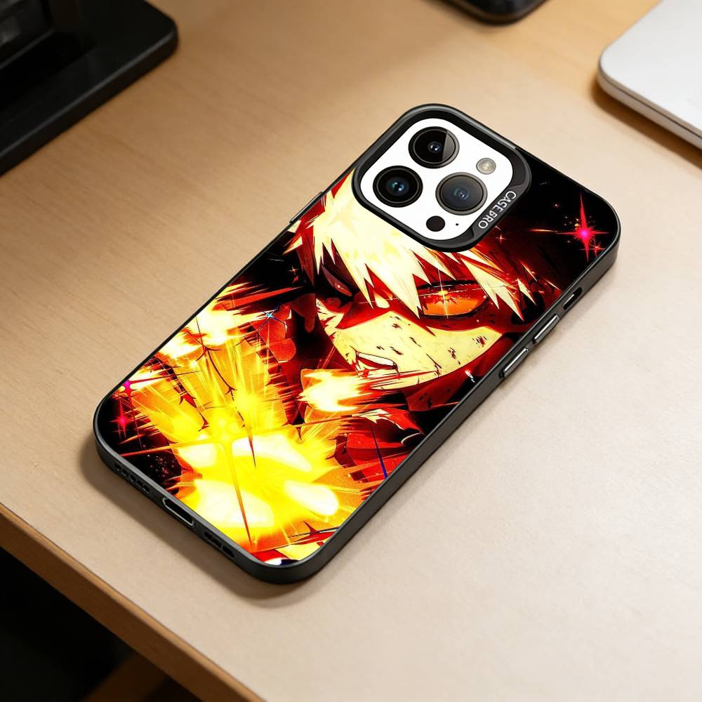 

Katsuki Bakugo H-Hero Academia Phone Case For iPhone 17,16,15,14,13,12,11 Plus,Pro Max,XS,Colorful Silver Phone case Funda Cover iPhone16