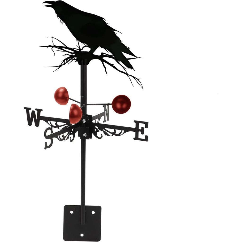 Metal Rooster Weathervane, 22.8 x 13 Inch , Direction Indicator Wind Vane Weathercock for Garden Decorative Farmhouse Yard Chicken Coop