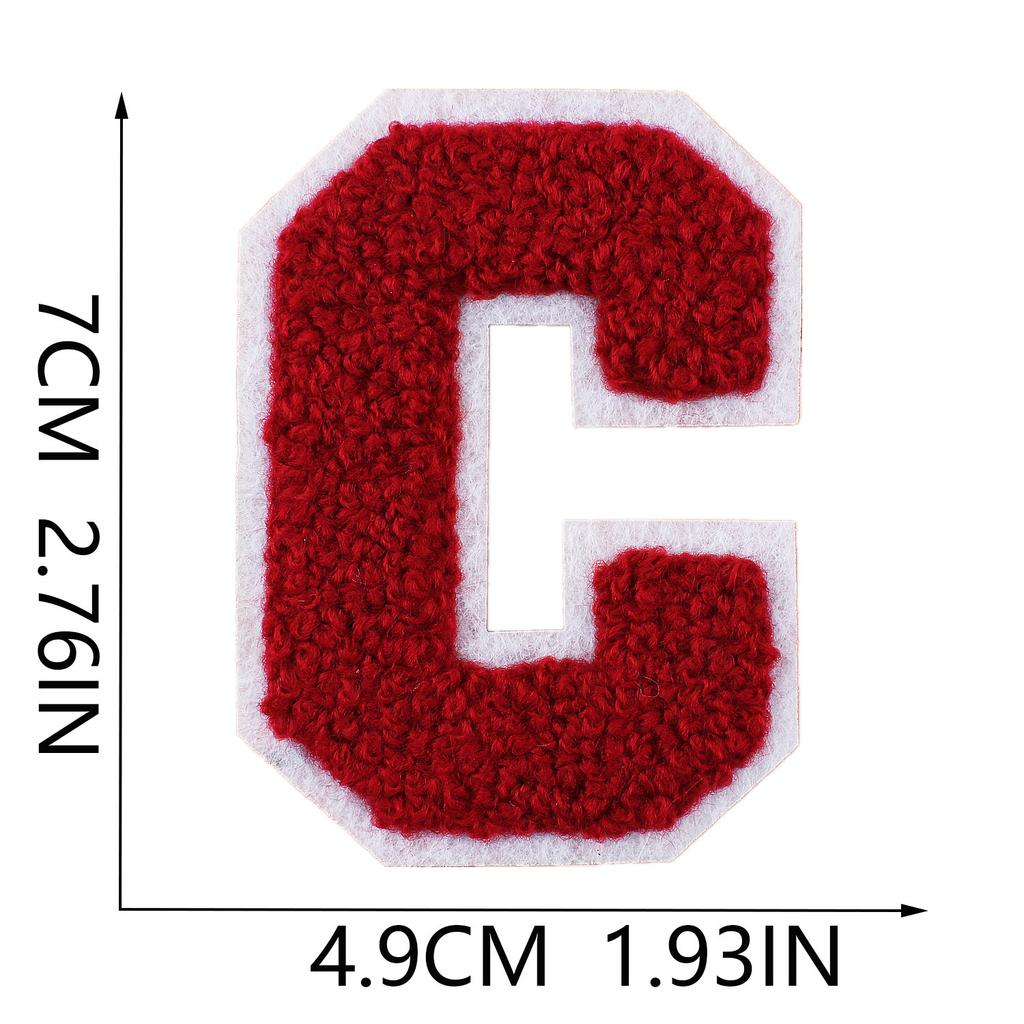 Mixed Color 7Cm Towel Embroidery English Letters Cloth Sticker Clothing Accessories Letter Sticker Computer Embroidery Chapter Boy Ironing Letters