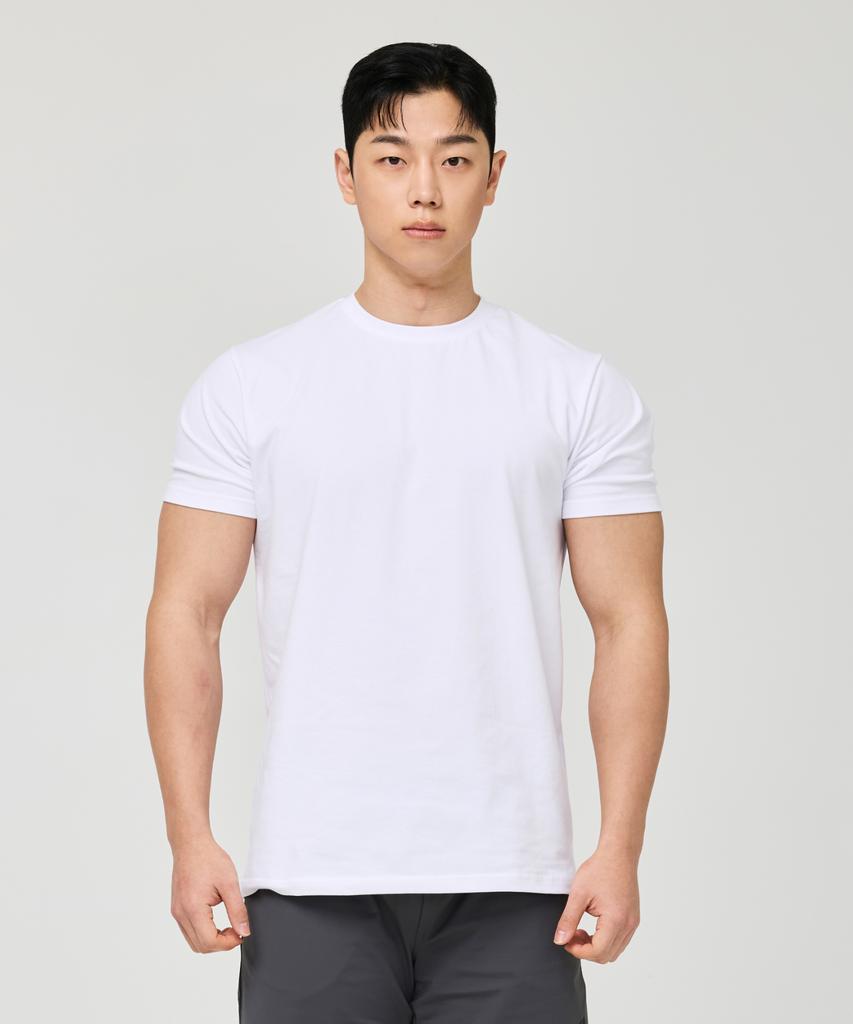 HUGVONE Plain Muscle Fit Short Sleeve 5 Colors (Type B)
