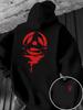 Men'S New Trendy Hooded Sweatshirt, Casual Everyday Drawstring Hoodie with Print, Featuring a Sharingan Design, Front Kangaroo Pocket, Men'S Top.