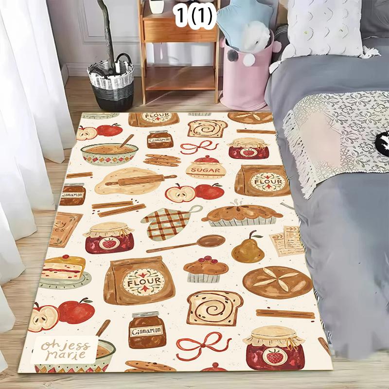 

Retro Art Style Non-slip Rug Kids Rooms Large Size Carpet Washable Floormat for Living Room Kids Playroom Nurserie Entryway Boho 40X60cm
