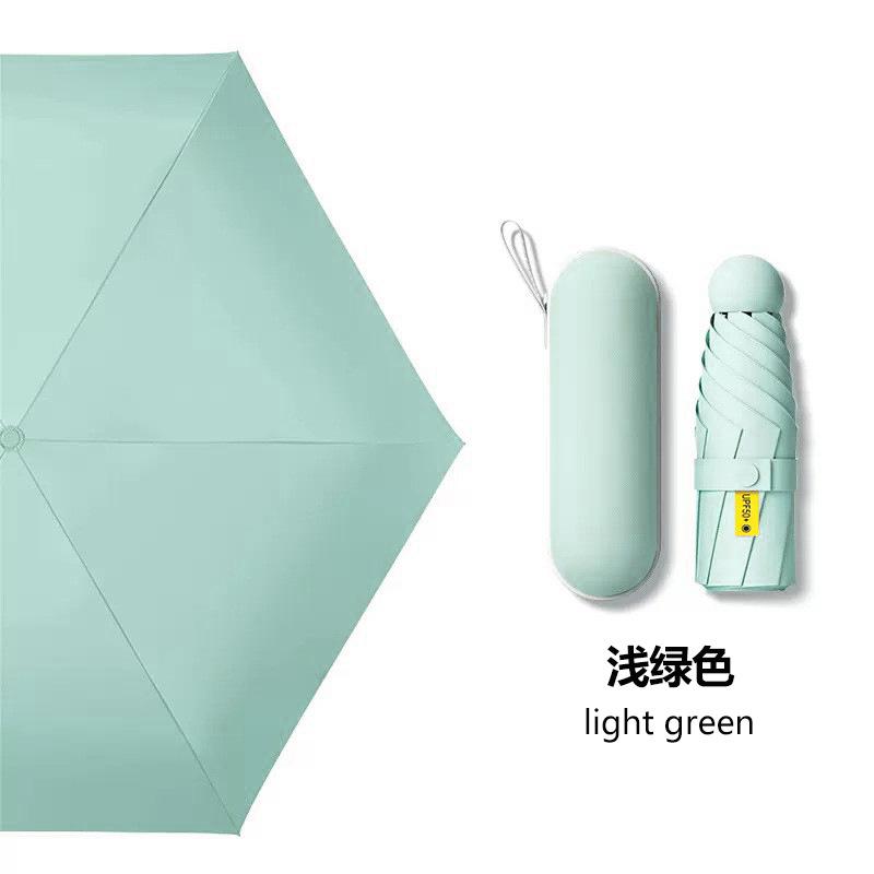 Mini Card Umbrella Sun Umbrella Women's Sunshade Sun Protection Sunshine and Rain Protection UV Protection Small Portable Folding Pocket Umbrella
