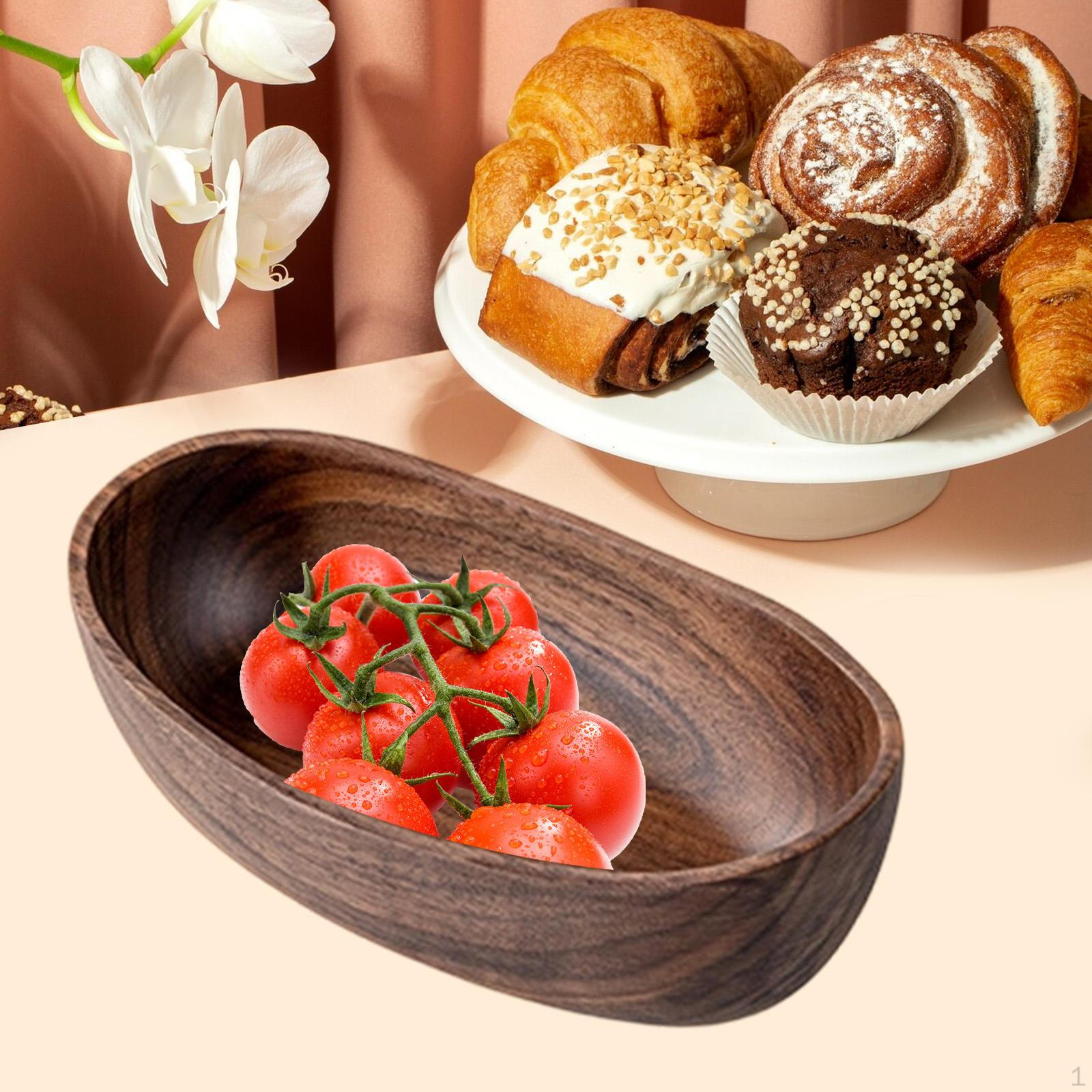 

Миска, Настольное украшение, Фруктовая кухонная корзина, Деревенский - Декоративный подсвечник, Поднос Black Walnut S