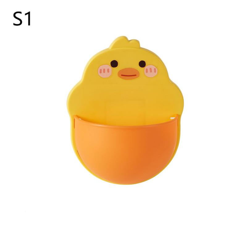 Saboneteira de Parede Desenho Animado Autoadesiva Porta-Canetas de Parede, Armazenamento para Escrita com Canetas Marcadoras, Armazenamento de Mesa, Fofa