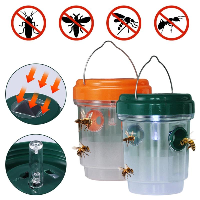 Solar Wespenfalle Fliegenfalle Outdoor Hängender Fliegenfänger Sicher Ungiftig Bienen Fliegen Hornissen Fallen Garten Fruchtfliegenfänger