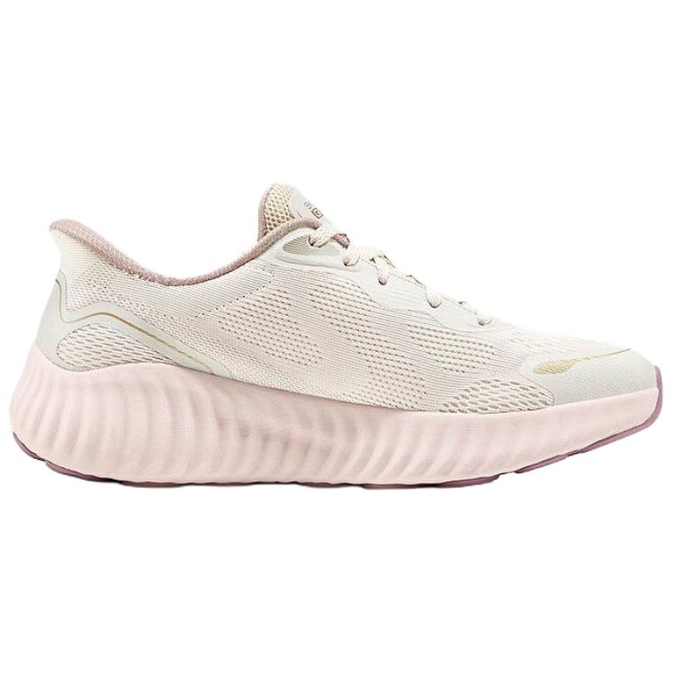 Skechers Go Run Now Comfortable Soft Fabric Low Top Running Shoes Women Sneaker Beige 129369-NAT
