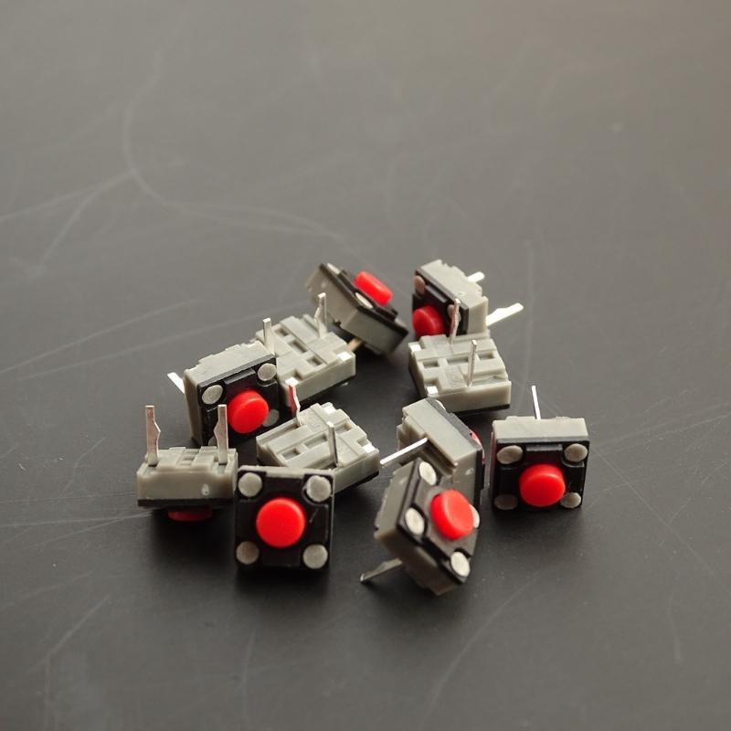 10Pieces Mouse Mute Microswitches 6x6x4.3mm Rectangle Mouse Switches Set For Noise Reduced Operating