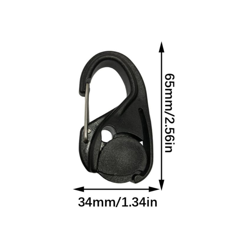 10Pcs Quickly Adjust Cord Lock Rope Tightener Light Weight Outdoor Camping Elastic Hanging Rope Hook for Camping Gear
