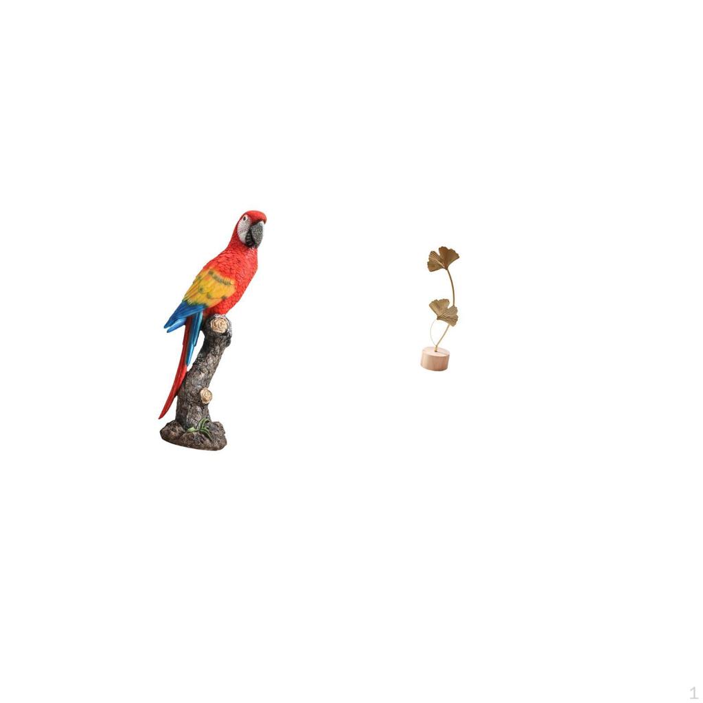 Creative Parrot Statue Metal Sculpture Decorative Crafts Souvenir Ornament for Home Bedroom Garden