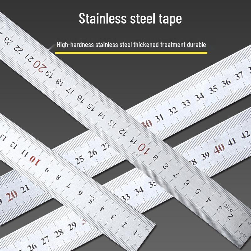 High Precision 90° Stainless Steel & Aluminum Angle Ruler for Woodworking
