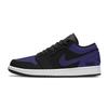 Jordan Air Jordan 1 Gift Box Abrasion Resistant Low top Vintage Basketball Shoes Unisex Black Purple 553558-165(Team701-F-B)