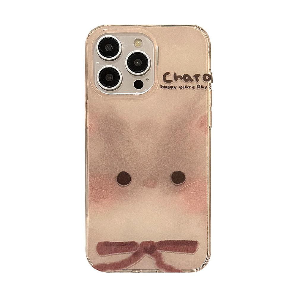 Cute big face cat phone case for 11/12/13/14/15