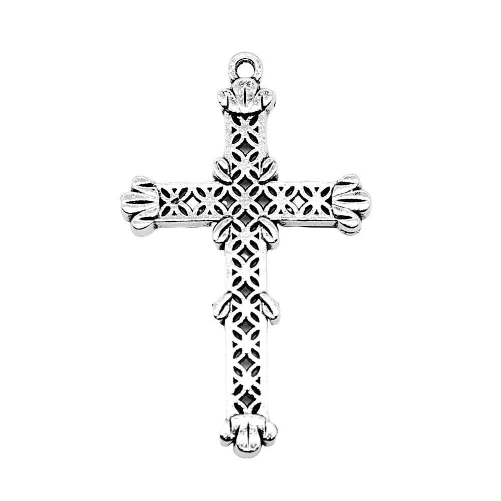 Vintage Cross Charms Multi Color Alloy Pendants For Religious Christian Jewelry