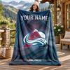Colorado Avalanche Benutzerdefinierter Name Flanelldecke Personalisierte Weiche Warme Plüschdecke Personalisierte Geschenkidee für Familie Freunde