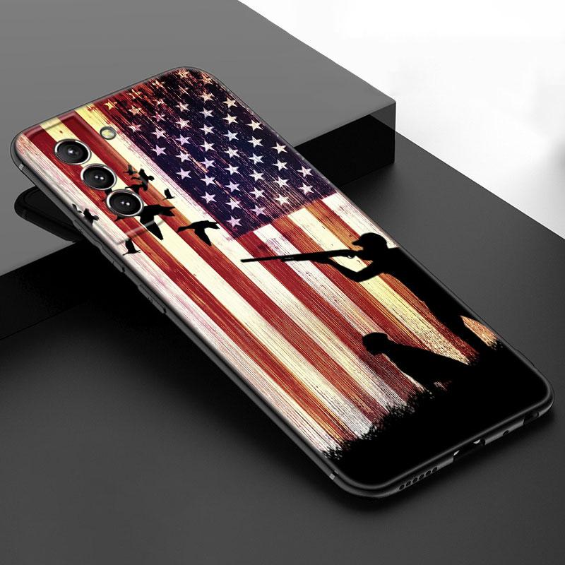 Черный силиконовый чехол для телефона Hunting Hunter Animals для Samsung Galaxy S23 S21 S20 FE S24 S22 Ultra S10E S10 S9 S8 Plus Samsung S20 Ultra