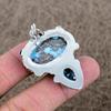 Republic Larimar, Topaz Gemstone 925 Sterling Silver Jewelry Pendant 1.97" KKG-320
