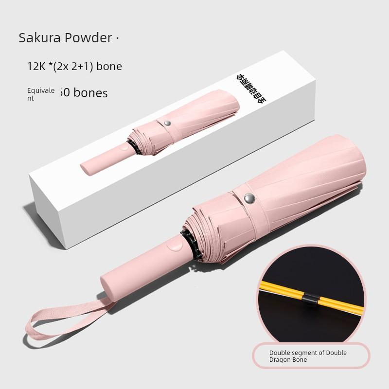 256-Bone Automatic Umbrella, Enlarged, Thickened and Reinforced, Foldable Sun Umbrella for Men and Women, Dual-Use for Sun and Rain, Uv Protection