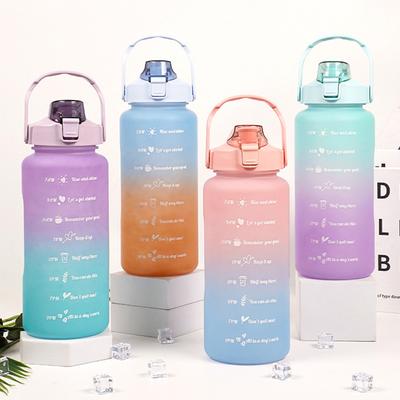 Bottiglia d'Acqua 2000ml Mantieniti Idratato Motivato Antigoccia Plastica Bottiglia Sportiva Orari Promemoria Sport All'Aperto Fitness Ufficio Interno