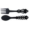Spoon Shaped Metal Fork Spoon Wall Decor Black Large Rustic Fork Pedant  Kitchen