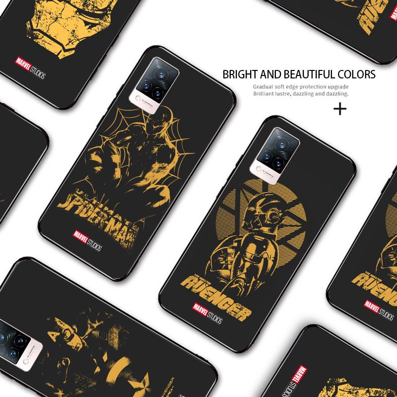 

Противоударный чехол в стиле ретро Marvel Avenger, чехол Ironman, Капитан Америка, Человек-паук, мягкий силиконовый чехол из ТПУ для телефона Vivo