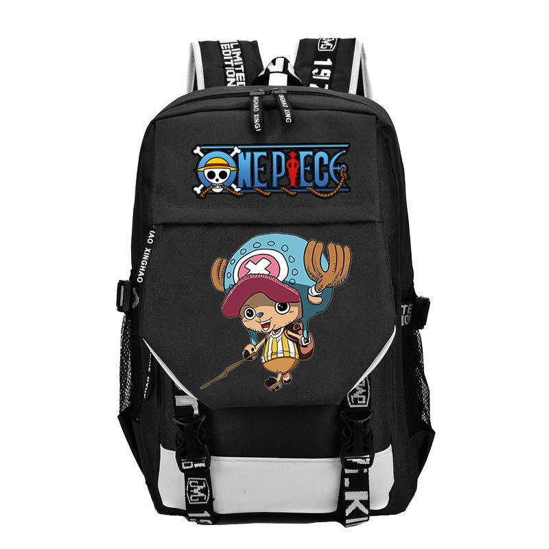 Japan cartoon comics One Piece themed printed backpack with USB port large capacity stylish backpack 0033