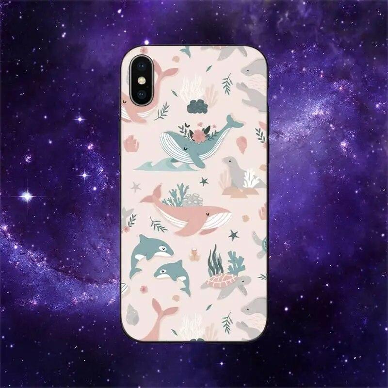 Cartoon Whale Phone Case For iPhone Samsung Galaxy Redmi Xiaomi Oppo OnePlus Note S A 7 8 9 10 11 12 13 14 20 21 22 23 53 54 Pro Max  Ultra TPU Soft