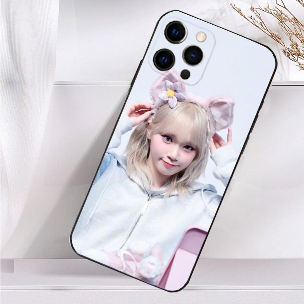 Singer K-Kim C-Chaewon Phone Case For iPhone 16,15,14,13,12,11 Plus,Pro Max,XS,X,XR,SE,Mini,8,7 Soft Silicone Black Cover