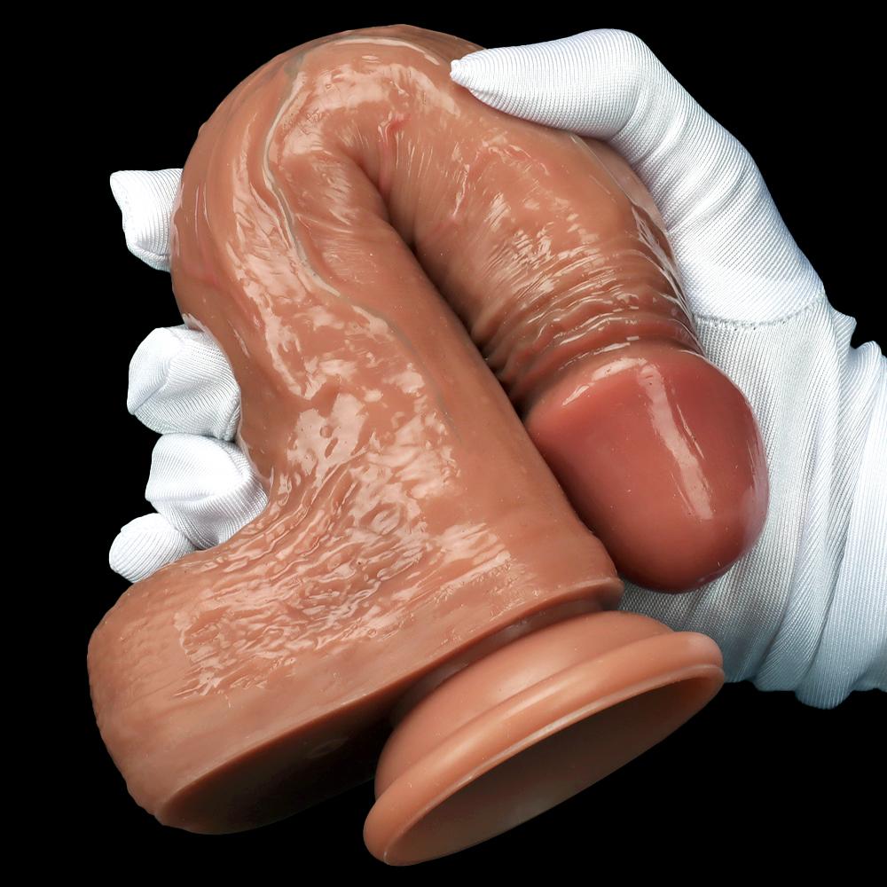 Realistic Soft Liquid Silicone Simulation Dildo Female Masturbator Adult Sex Toy Realistic Penis Strap on Cock
