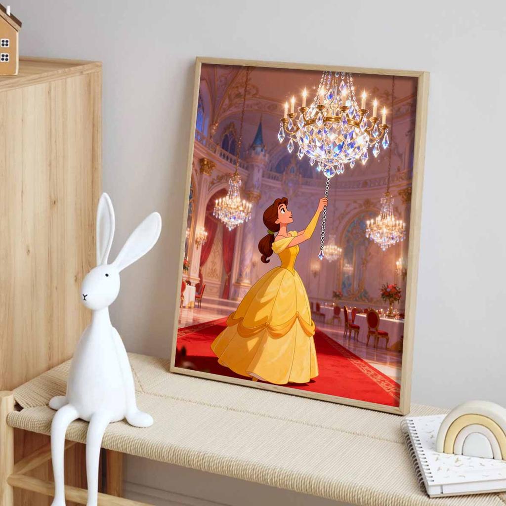 Disney diamond art painting kit Belle chandelier 5D handmade diy diamond painting, home wall decoration