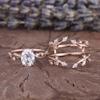 Rose Gold Diamond Princess Stackable Ring Set - European & American Fashion Women's Engagement & Proposal Ring