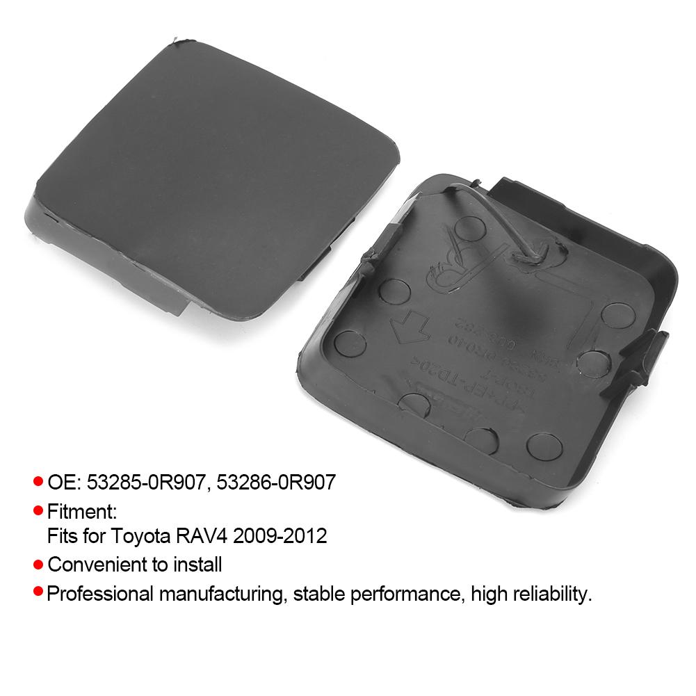2pcs Front Bumper Trailer Tow Hook Eye Cover Cap 53286 0R907 Fits for Toyota RAV4 2009 2012