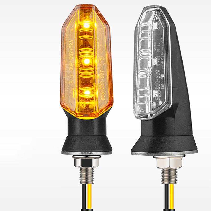 2pcs Motorcycle LED Turn Signal Lights 8mm Mini Amber Flashing Light Blinker Turn Signal Lamp 12V Moto Indicator Accessories