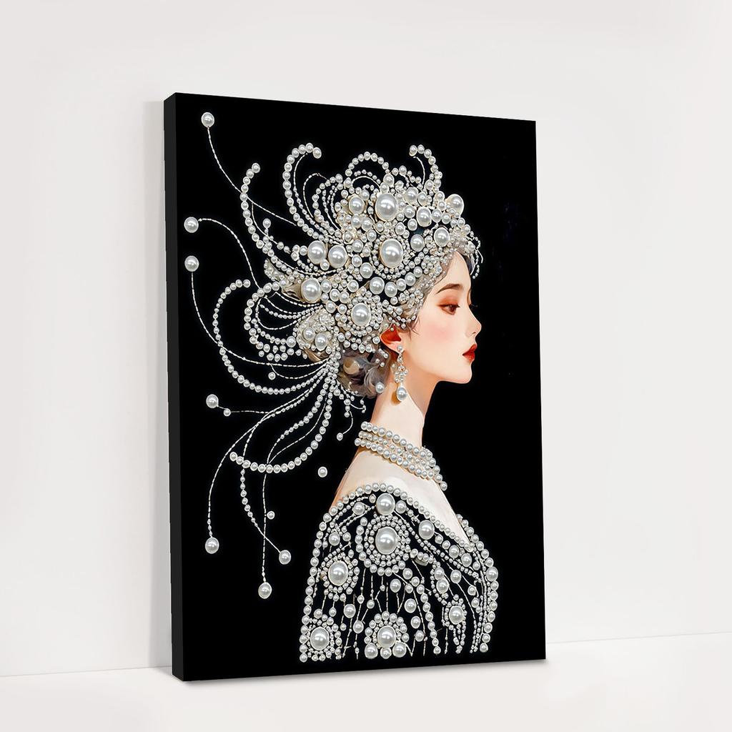 DIY Pearl Gem Paintings Picture Arts Craft With Frame 30x40cm for Adults Beginners Home Wall Decor