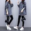 6535 Cotton Women's Fake Two-Piece Hooded Sweatshirt, Korean Style, Loose Fit, Spring/Autumn 2022 Trend.