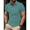 New Summer Patterned Casual and Comfortable Short Sleeved Top with Digital Printed Collar for Men's Polo Shirt