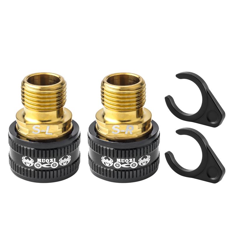 MUQZI 1Pair Quick Release Pedal Holder Titanium Alloy Stainless Steel Pedal MTB Road Bike Quick Release Pedal Extender Adapter