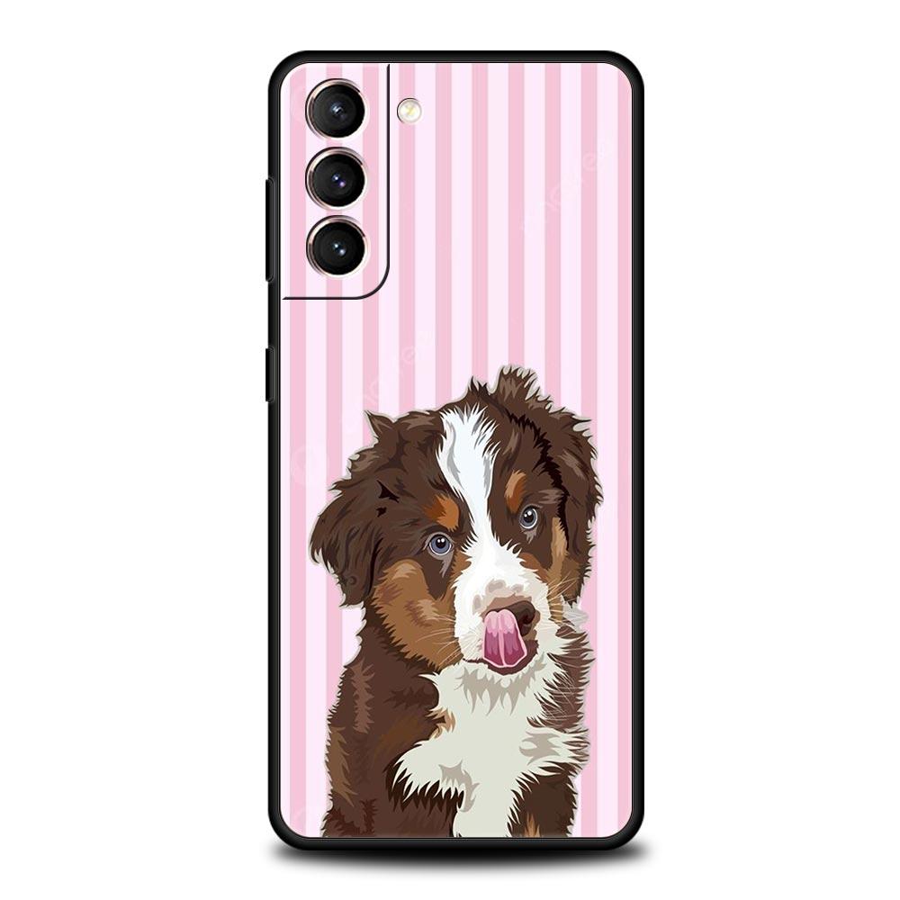 

Phone Case Cover for Samsung Galaxy S26 S25 S24 S23 S22 S20 S21 FE Ultra Plus S25 Edge 5G Soft TPU Capas Cute Cartoon Dog Fundas Samsung S25 Edge