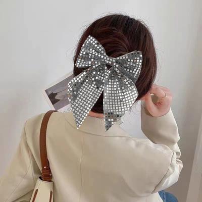 Horquilla Yousheng Tema Lazo Lentejuelas Brillantes Cinta Larga Pinza para el Cabello Color Brillante Ligera Garra para el Cabello de la Parte Trasera del Cabeza Accesorios para el Cabello