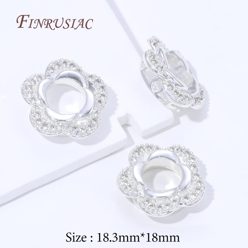 2/4/6Pcs 18K Gold Plated Brass Bead Frame,Flowers Bead Frame,Jewelry Making Supplies,DIY Necklaces&Bracelets Accessories