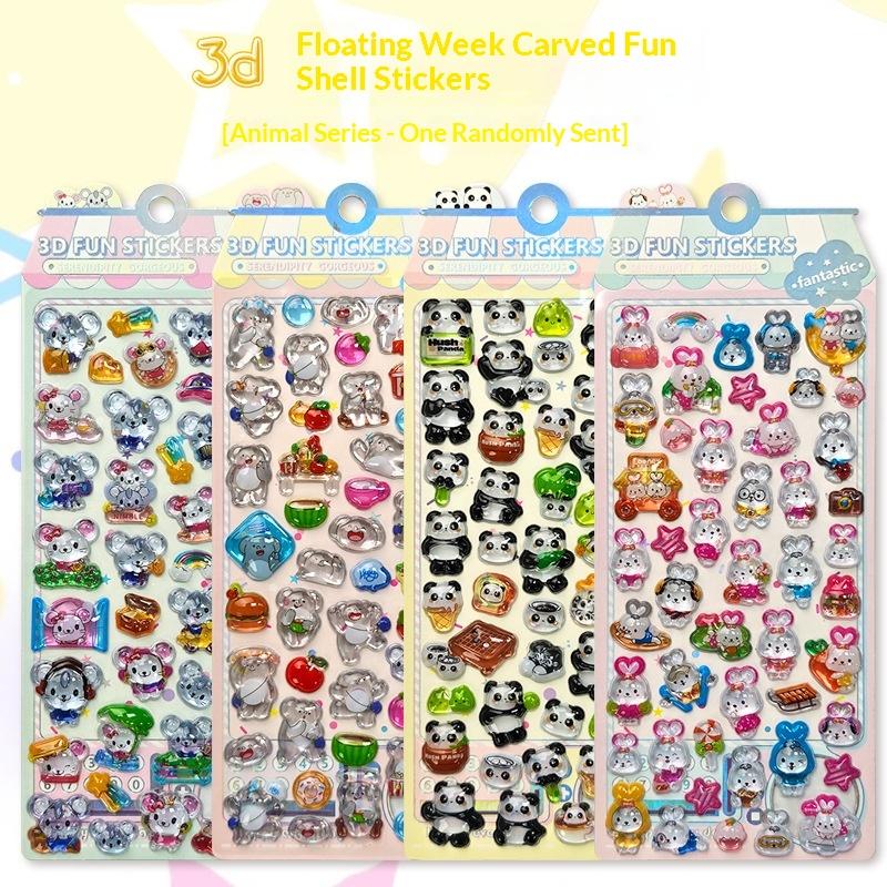 3D Embossed Animal Series Sticker Cute Decor For Handcrafts, Notebooks, Device Embellishment & Gifts Anime Worlds Store