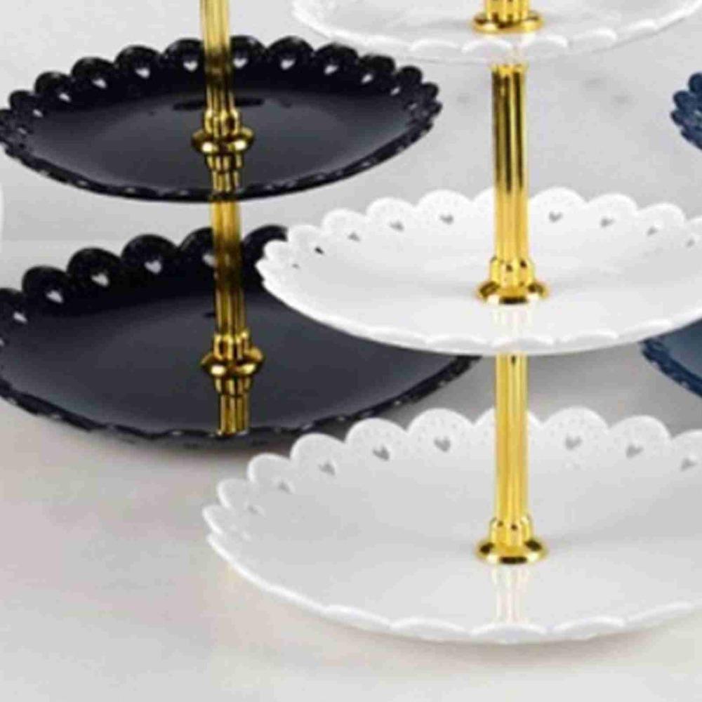 Plastic Material Dessert Tray Stand Luxurious Design Cupcake Tower Stand Celebration