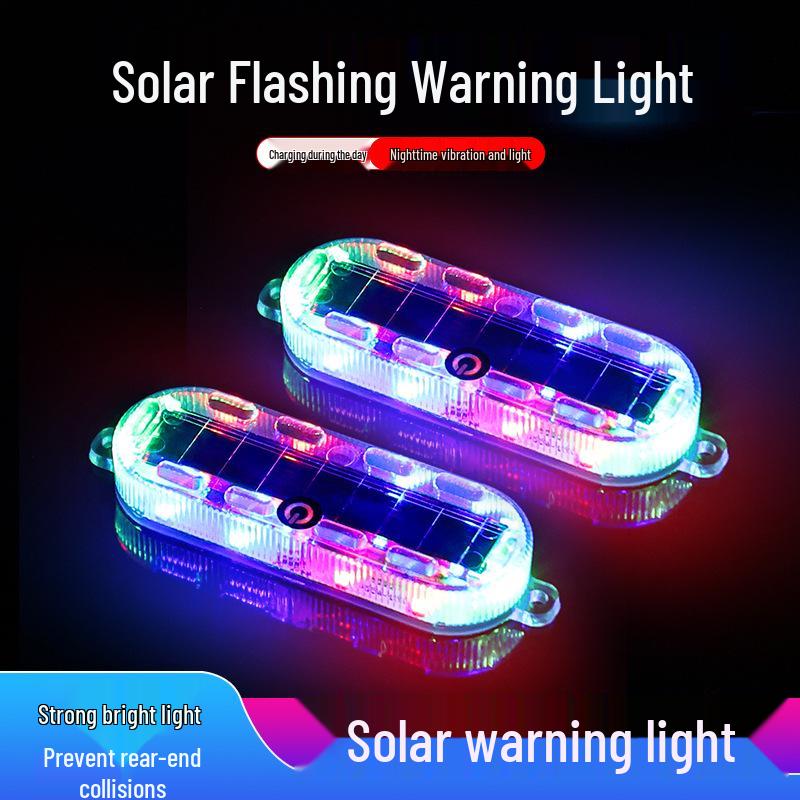 Solar-Powered Anti-Tailgating LED Warning Rear Light for Vehicles