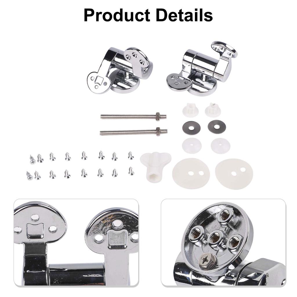 Hinge Set Replacement Parts Easy Installation Fashionable Appearance Premium Materials Toilet Seat For Easy Replacement