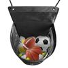 Over The Door Hanging Sports Equipment Organizer with Metal Hook Ball Storage Mesh for Basketball Football