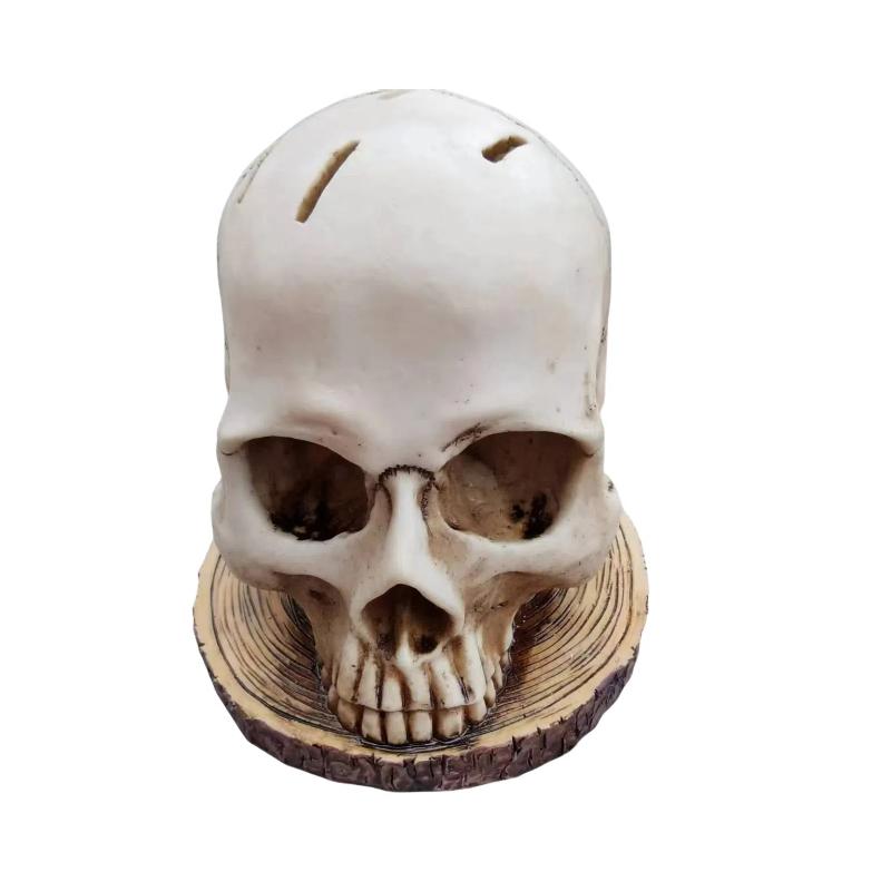 Skull Kitchen Storage Rack Unique Head Holder for Fruit Knives & Party Decor - Halloween Themed Gift & Fruit Knife Display Rack